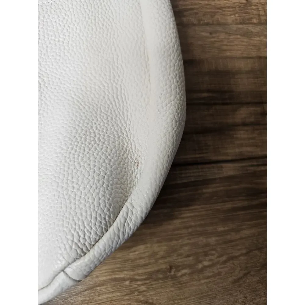 Laggo Leather Shoulder Bag Hobo Cream‎ White Expandable